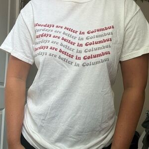 Small Etsy Ohio State “Saturdays Are Better in Columbus” T-Shirt